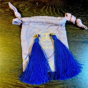 Gorjana Blue Tassel Earrings